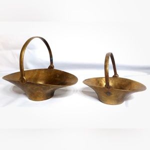 Vintage Brass Nesting Baskets